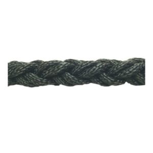 DOLPHIN ROPE Polyester Halat 8 Kollu 20mm Siyah