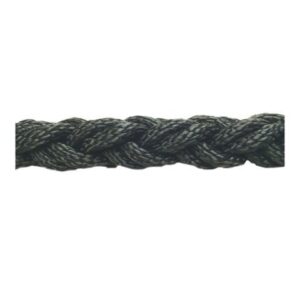 DOLPHIN ROPE Polyester Halat 8 Kollu 22mm Siyah